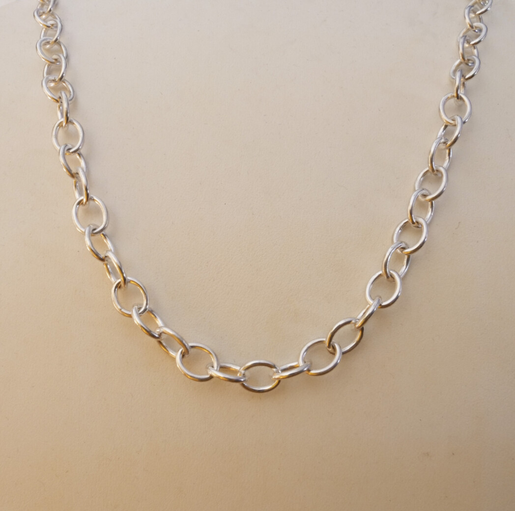 Heavyweight Sterling Silver Trace Chain (Oval Link) - Image 3