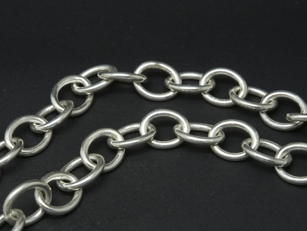 Heavyweight Sterling Silver Trace Chain (Oval Link) - Image 2